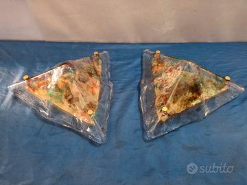 Lampade Applique Triangolare in Vetro di Murano 