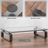 Supporto Monitor Scrivania, con Vetro Temperato