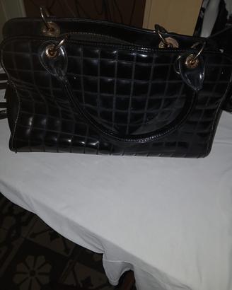 Borsa con/senza tracolla donna, Nera , Oro.