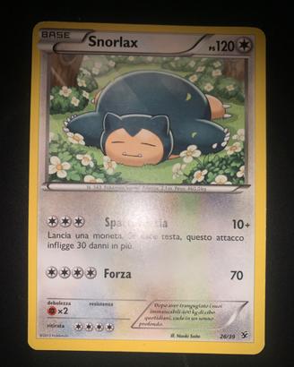 Carta Pokemon Snorlax 26/39 Ita Italiano