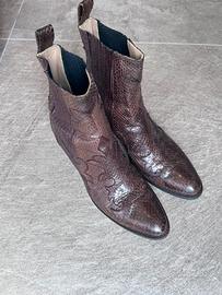 Stivale texano Maliparmi in rettile marrone