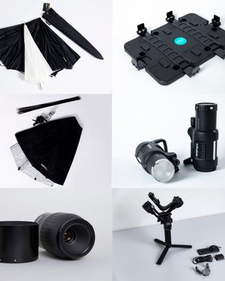 Attrezzatura fotografica professionale per studio