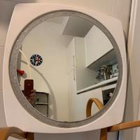 Specchio Thema Space Age bianco anni '70