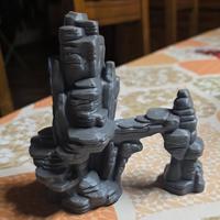 Decorazione Rocciosa a Ponte per Acquario/Terrario