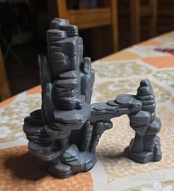 Decorazione Rocciosa a Ponte per Acquario/Terrario