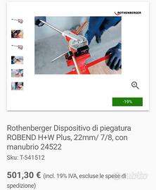 piegatubi per rame diametro 22