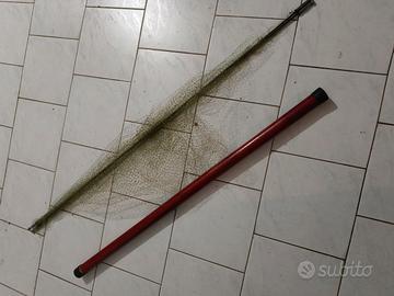 rete con palo da pesca (quadrato)