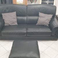 DIVANO IN PELLE NERA