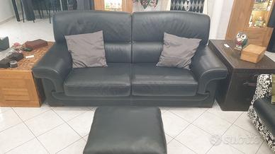 DIVANO IN PELLE NERA