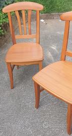 4 sedie in vero legno