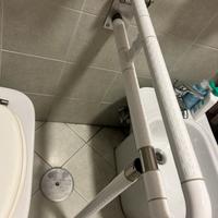 QWORK maniglione WC, maniglione bagno con gamba