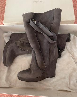 Stivali Patrizia Pepe pelo grigio