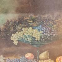 Quadro dipinto a olio raffigurante natura morta
