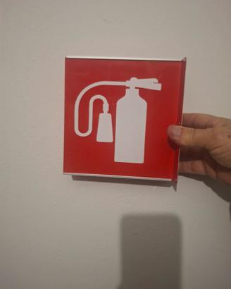 Cartello estintore a parete tot.30€