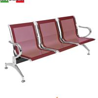 Sedie da attesa in acciaio colore rosso 3 posti