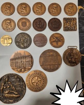 Lotto Medaglie Commemorative Bronzo-Leonardo da
