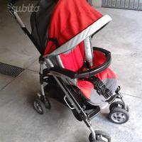 Passeggino Pliko P3 rosso-grigio