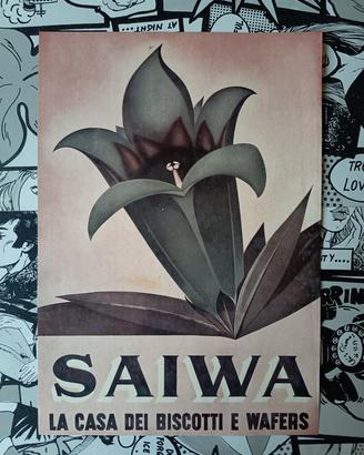 Poster Pubblicità d'epoca Saiwa Anni 40 Originale 
