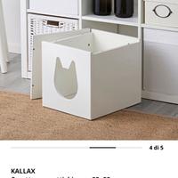 KALLAX Casetta per gatti, bianco, 33x33 cm