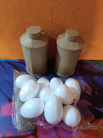 Materiale creativo (ovetti e vasetti)