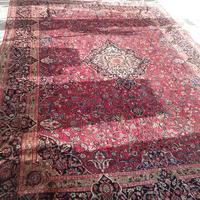 Grande tappeto persiano annodato a mano in lana