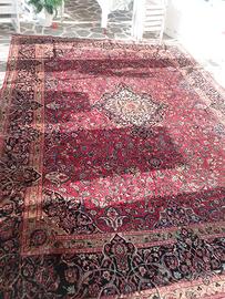 Grande tappeto persiano annodato a mano in lana