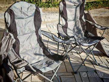 Sedie da campeggio imbottite pieghevoli