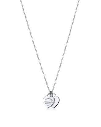 Collana Tiffany in Argento 925 con Doppio Cuore Mi