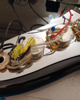 Placca controlli jazz bass con varitone 3 posizion