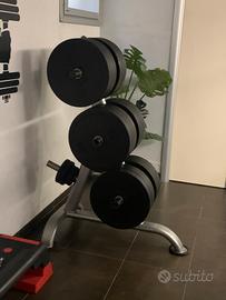 rastrelliera e dischi bumber