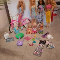 Lotto barbie vintage e non da collezione bici ecc.