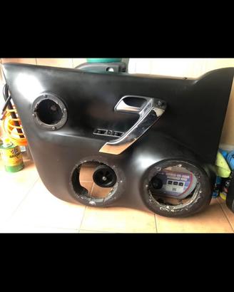 Coppia pannelli vwpolo 6r modificati per kit audio