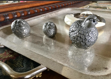 GUCCIpreziosoSET"SALE&PEPEshaker"nr3QUAGLIEargenta