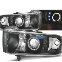 FARI PER DODGE RAM 94-01 LED OCCHI ANGELI NERO