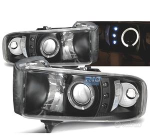 FARI PER DODGE RAM 94-01 LED OCCHI ANGELI NERO