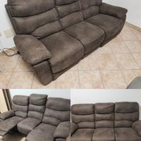 Divano 3 posti reclinabili elettronicamente 