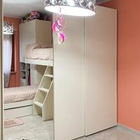 Armadio moderno 2 ante scorrevoli - Bianco/Crema -