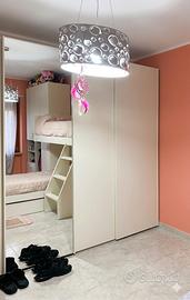 Armadio moderno 2 ante scorrevoli - Bianco/Crema -