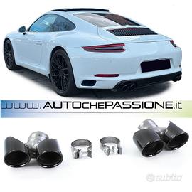 Terminali di scarico neri Porsche 911 991.2 15>19