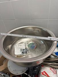Lavabo  circolare in acciaio