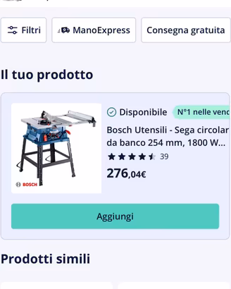 Banco sega circolare nuovo