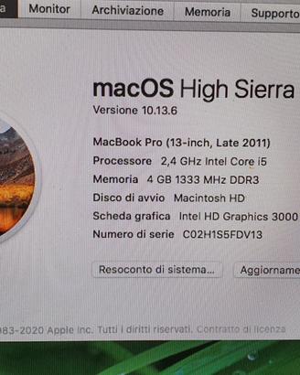  Apple Macbook pro late 2011