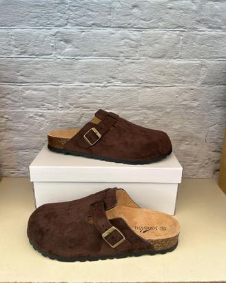 Ciabatte donna sabot punta chiusa marrone 40