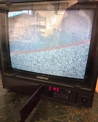 TV Vintage Sinudvne CRT + decoder  telsey