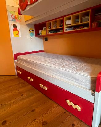 Letto bambini con cassetti completo di materasso