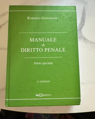 Manuale diritto penale parte speciale Giovagnoli