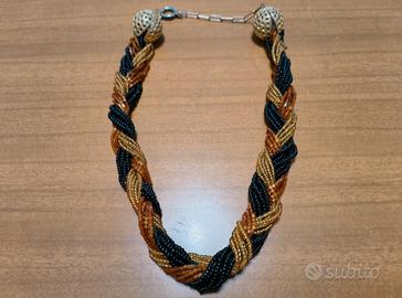 Collana girocollo multifilo 40 cm circa torchon