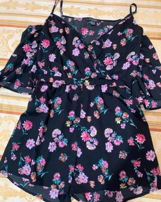 Short Jumpsuit con fantasia a fiori