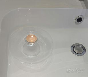2 portacandele galleggianti vetro borosilicato