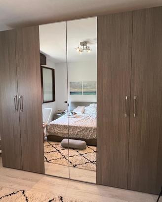 ARMADIO 6 ANTE - 270cm con 2 specchi e 3 cassetti